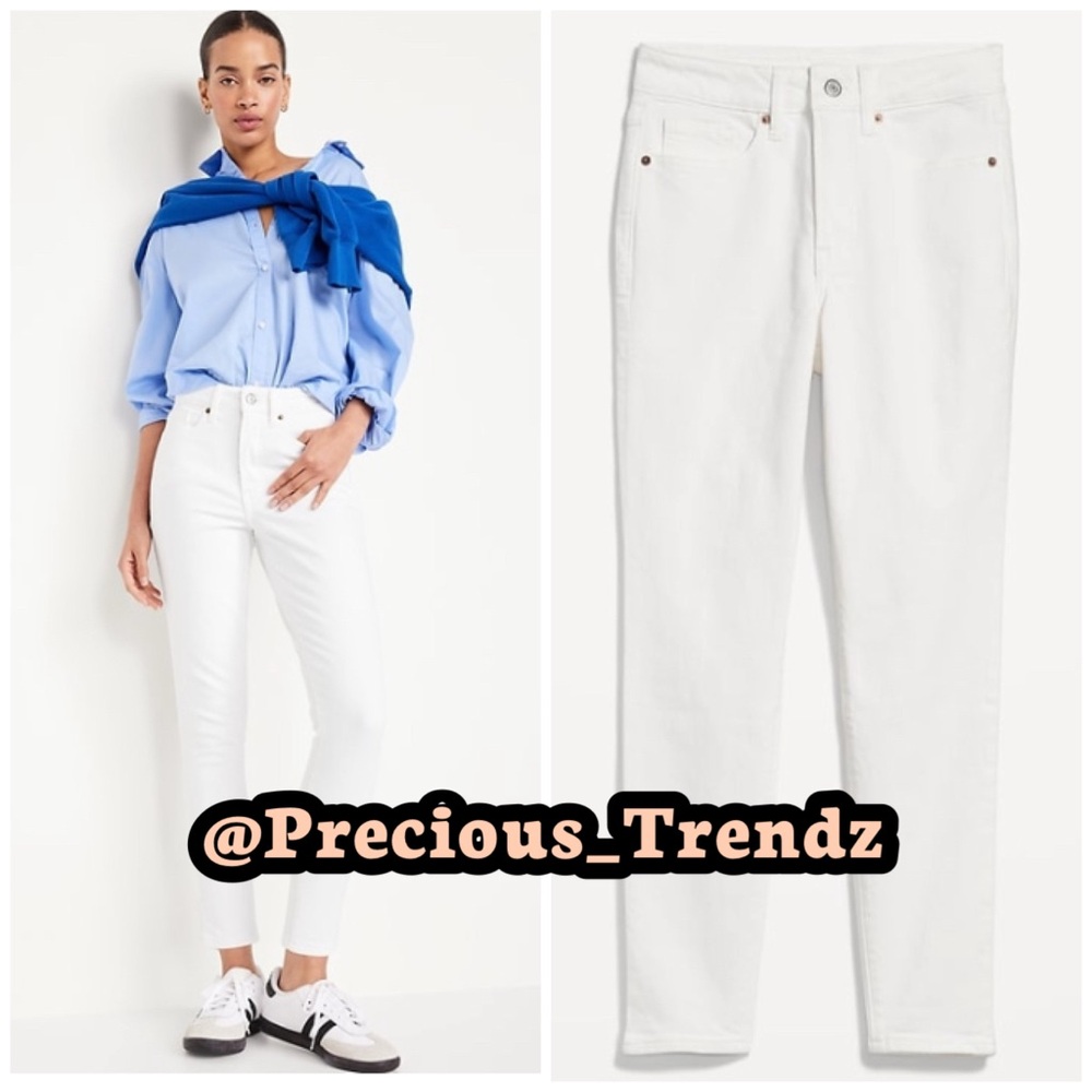 📦 Old Navy High-Waisted OG Straight Ankle Jeans Plus Size 22 White